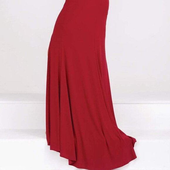 NWT Jovani JVN49602ASC Chiffon Prom Dress Red Size 4 - Picture 4 of 7